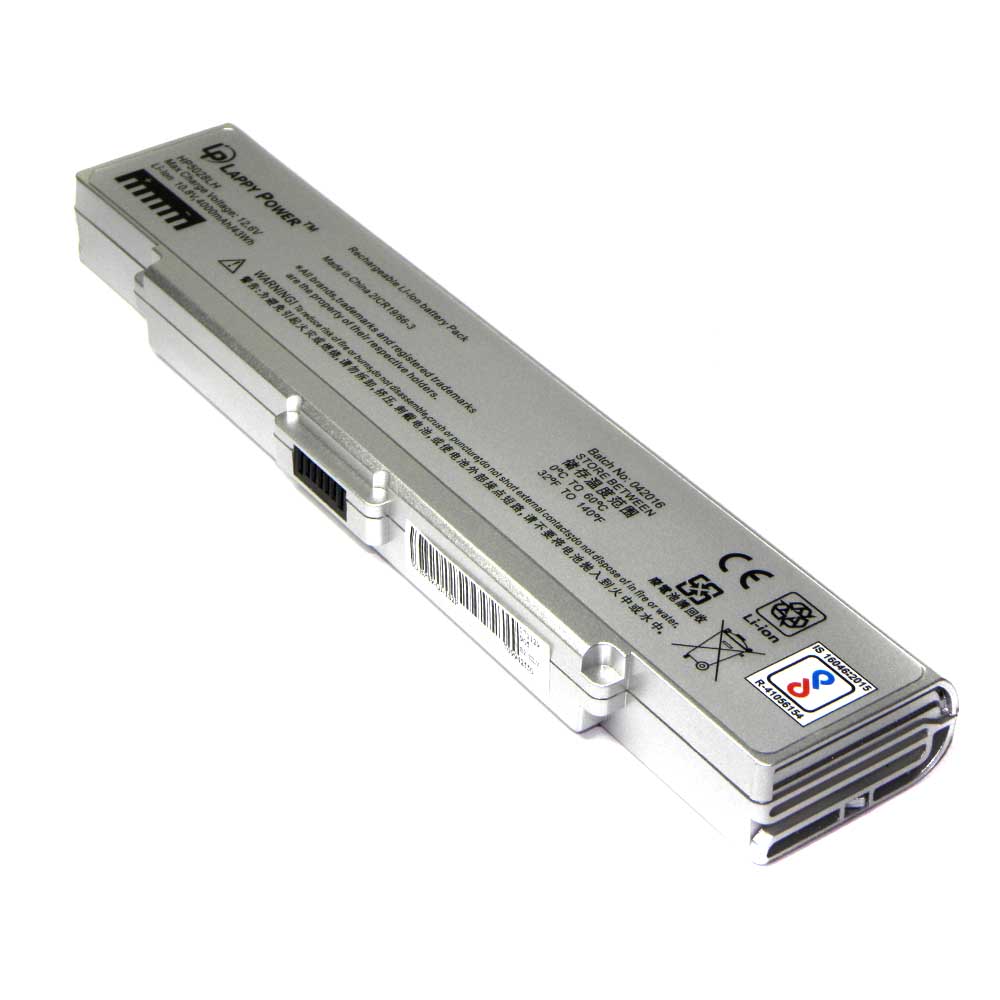 Laptop Battery For Sony Vaio VGP-BPS9A-S 6 Cell Silver